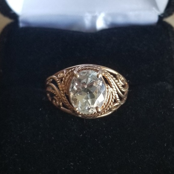 Jewelry - 🍁💍 Genuine Aquamarine and 14kp Gold Ring